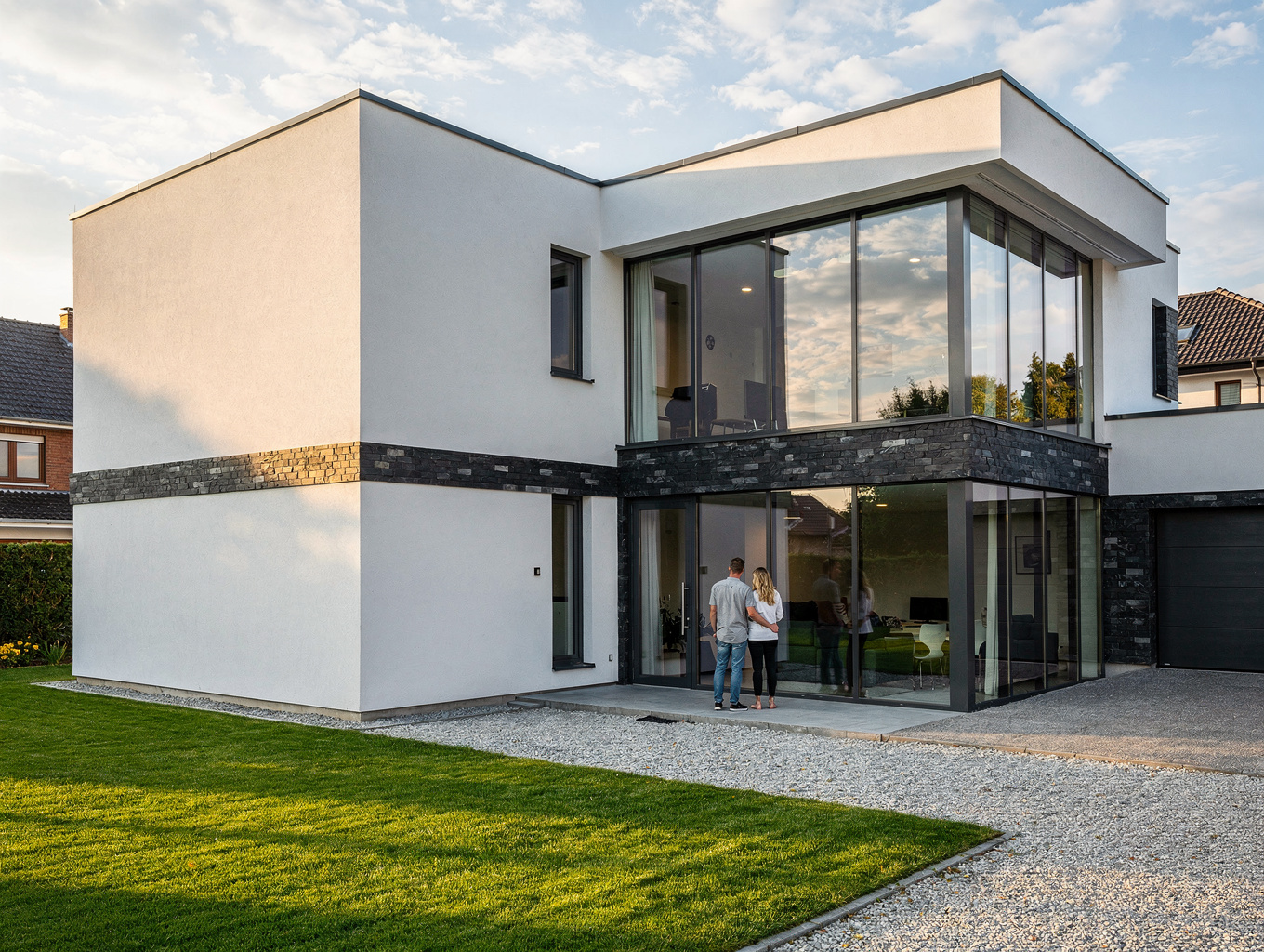Exterior view of a seamless second-story primary suite addition matching the architecture of a Georgia home